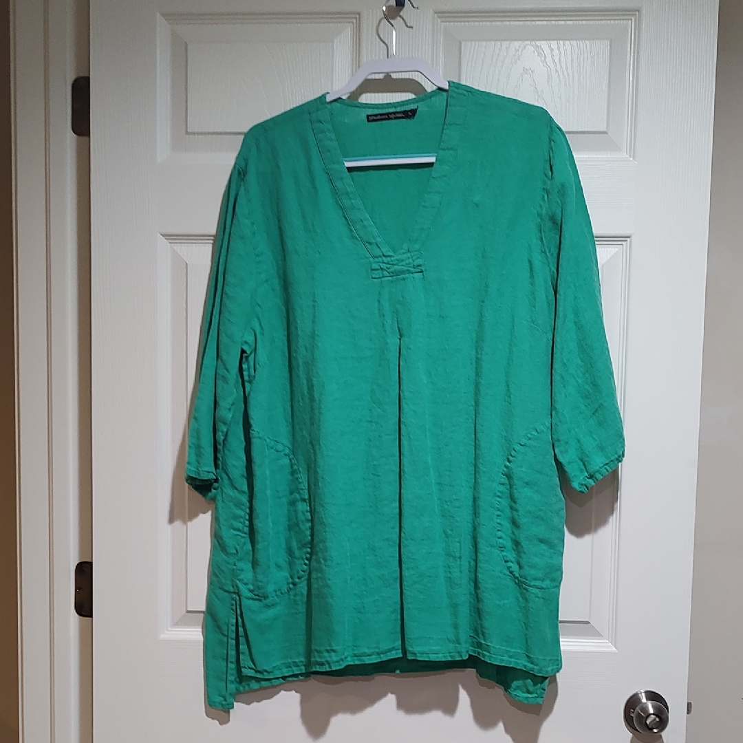 Gudrun Sjoden Green Tunic Top